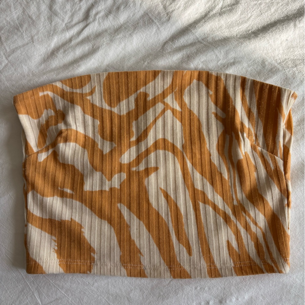 Orange Bandeau Top